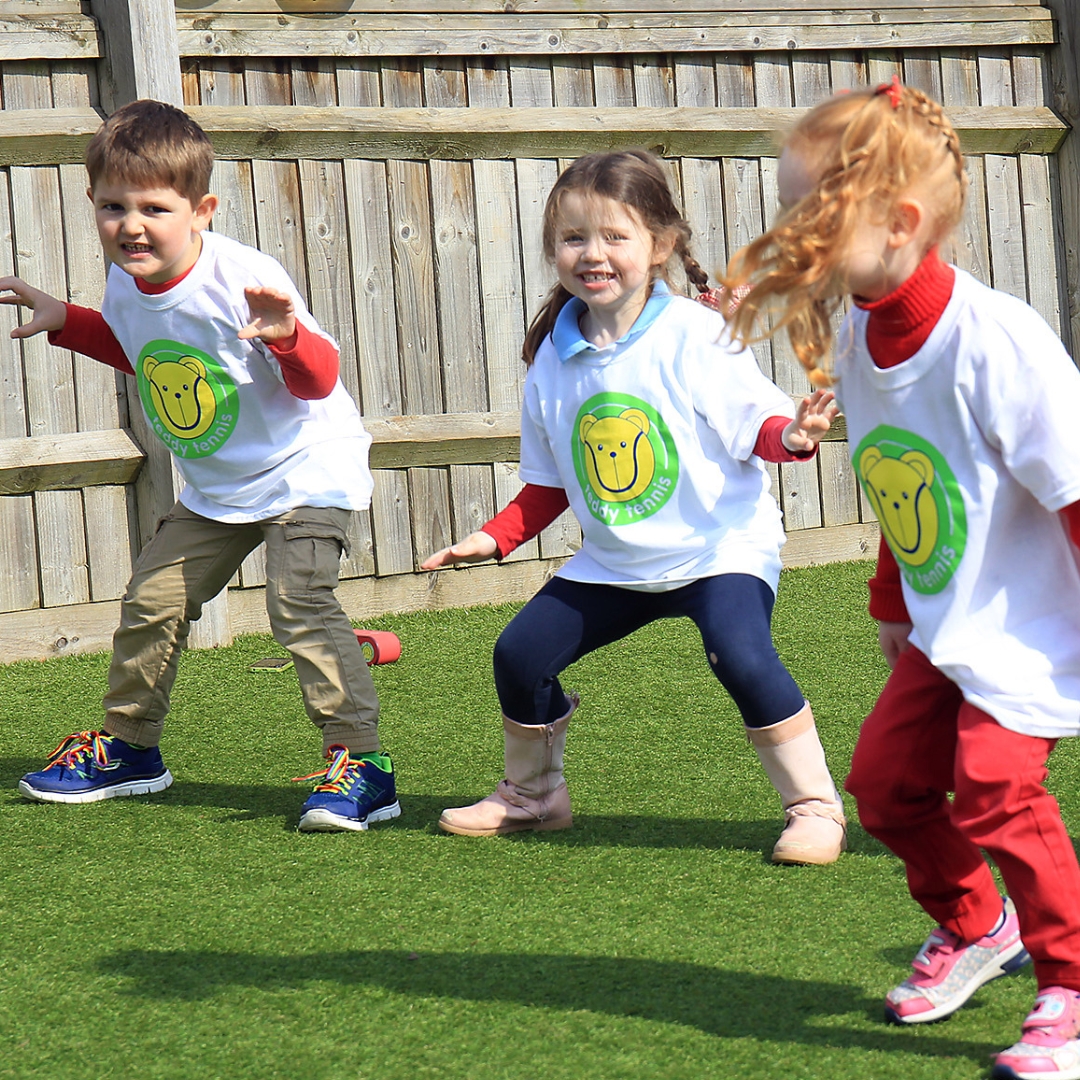 Kids playing at being animals